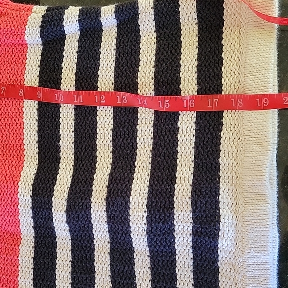 PURE Handknit 100% cotton, 3/4 sleeve, knit cropped tie back sweater size S/M - Picture 9 of 11